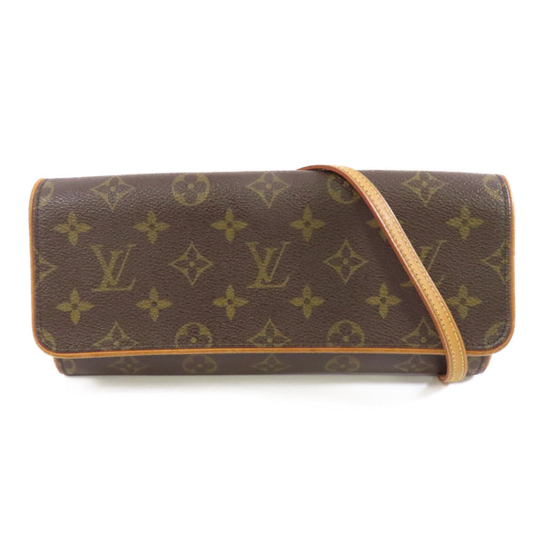 LOUIS VUITTON LV GHW Pochette Twin GM Shoulder Bag M51852 Monogram Brown v3