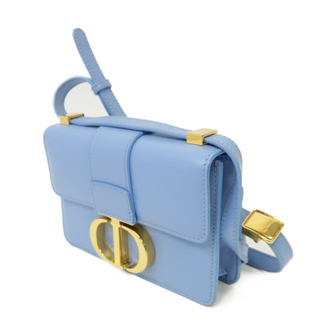 Christian Dior CD GHW Micro 30 Montaigne Shoulder Bag Calfskin Leather Blue