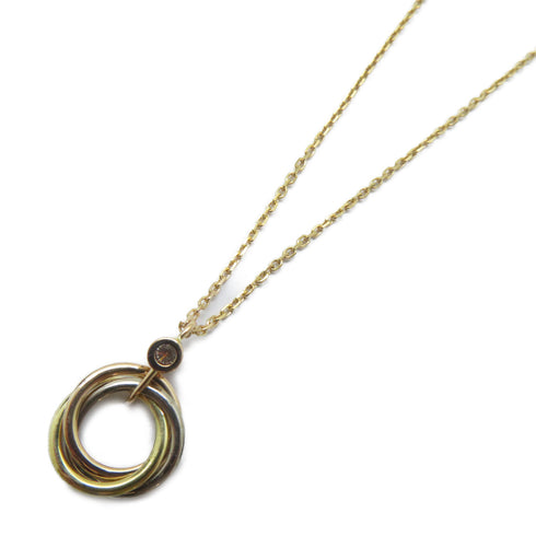 CARTIER Trinity Necklace B7223500 Diamond 18K Yellow White Pink Gold