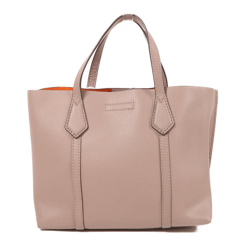 Tory Burch GHW 2 Way Shoulder Bag Calfskin Leather Brown