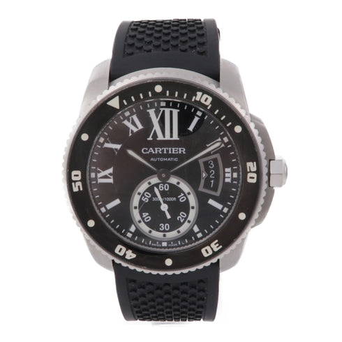 CARTIER Calibre de Cartier Diver Automatic Watch W7100056 Stainless Black