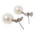 CHANEL CC Earrings Accessories A23 Metal PVC Silver White