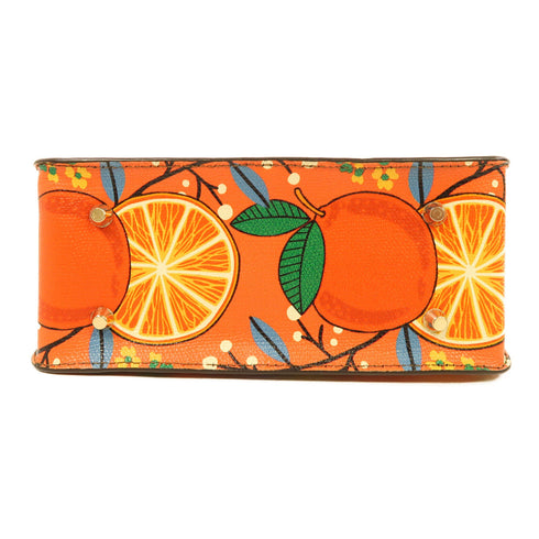 Furla GHW Shoulder Bag Calfskin Leather Red