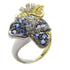 FINE JEWELRY 1.8ct Sapphire 0.18ct Diamond Ring 18K Yellow/White Gold US#4.5