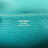 HERMES PHW Halzan 31 2way Shoulder Bag Taurillon Clemence Leather Green