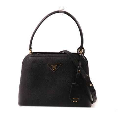 PRADA GHW 2 Way Shoulder Bag Handbag 1BA286 Calfskin Leather