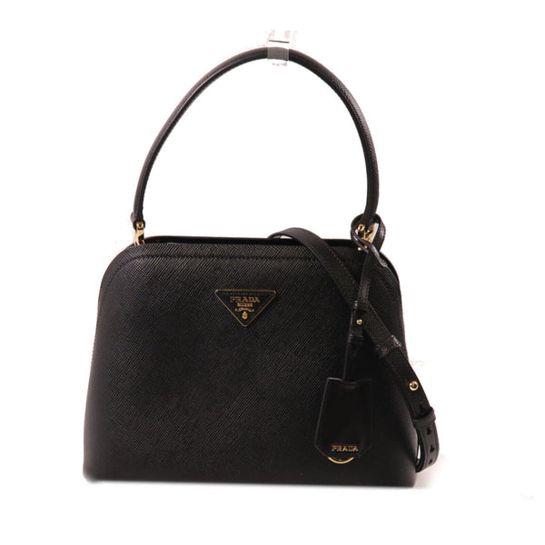 PRADA GHW 2 Way Shoulder Bag Handbag 1BA286 Calfskin Leather
