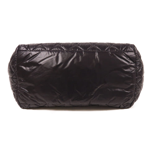 CHANEL CC SHW Coco Cocoon Hand Bag Nylon Black