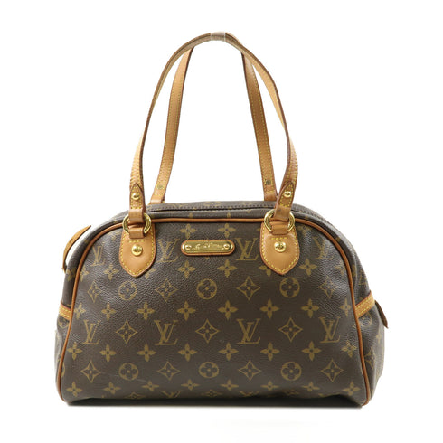 LOUIS VUITTON LV GHW Montorgueil PM Shoulder Bag M95565 Monogram Brown v5