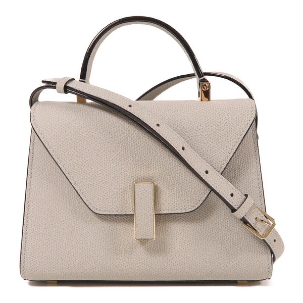 Valextra GHW Iside Top Handle Mini 2 Way Shoulder Bag Calfskin Leather