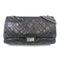 CHANEL Quilted CC SHW 2.55 Maxi Chain Shoulder Bag Calfskin Leather Black