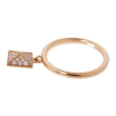 HERMES Clou D'H Ring 18K Rose Gold US#6
