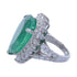 FINE JEWELRY 23.613ct Emerald 3.96 Diamond Ring PT900 Platinum Used...