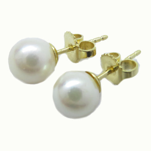 TIFFANY&CO Pearl Earrings 18K Yellow Gold