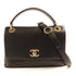 CHANEL CC GHW 2 Way Shoulder Bag Handbag Leather Black