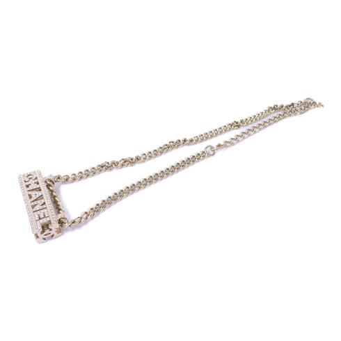 CHANEL CC Necklace Accessories Metal Gold Transparent