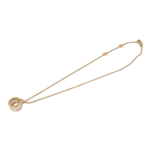 BVLGARI B-Zero1 Necklace 18K Yellow Gold Ceramic Gold/White