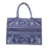Christian Dior CD Book Tote Handbag Canvas Blue