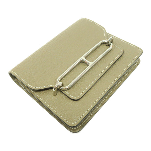 HERMES PHW Roulis Slim Waist Bag Chevre Leather Etoupe