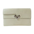 HERMES PHW Fortunio Clutch Bag Evercolor Leather Craie White