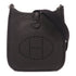 HERMES PHW Evelyne TPM Shoulder Bag Clemence Leather Black