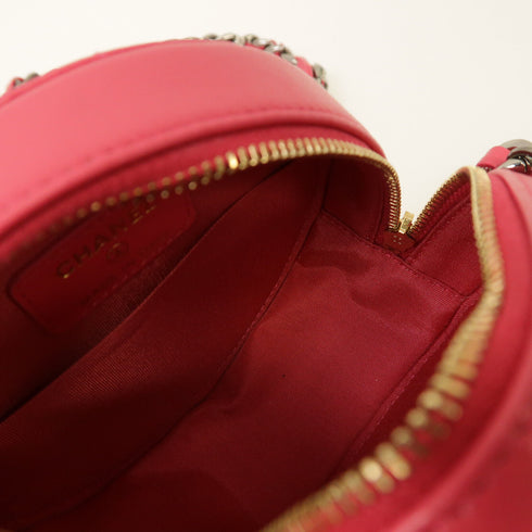 CHANEL Quilted CC GHW/SHW Chain Shoulder Bag Leather Pink