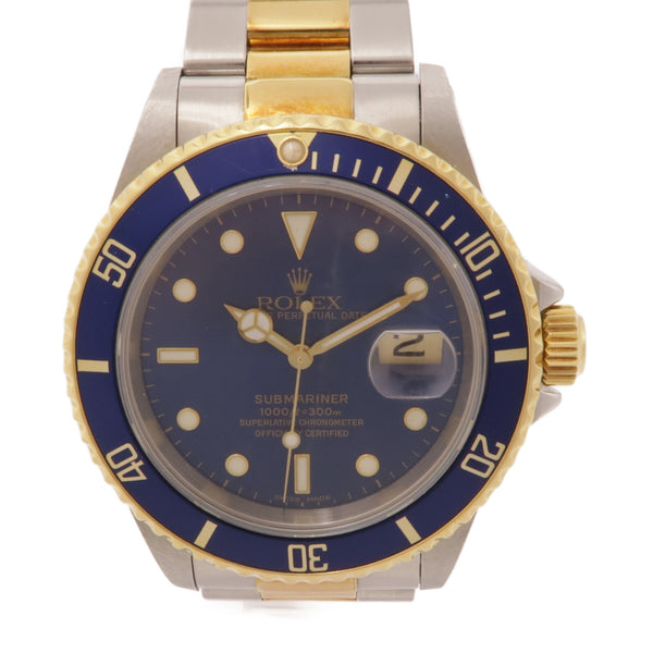 ROLEX Submariner Date Automatic Watch 16613LB(1998) Steel 18K Yellow Gold Blue