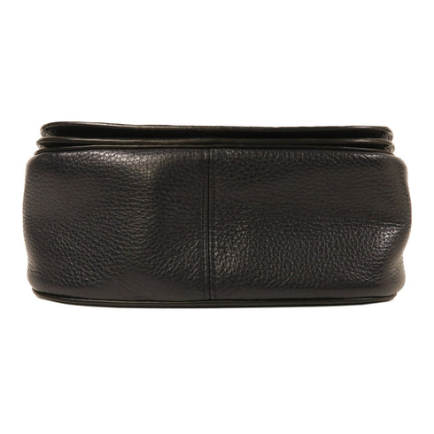 COACH GHW Carriage Crossbody Shoulder Bag C4058 Leather Midnight Blue