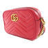 GUCCI GG GHW GG Marmont Mini Shoulder Bag 448065 Calfskin Leather Red