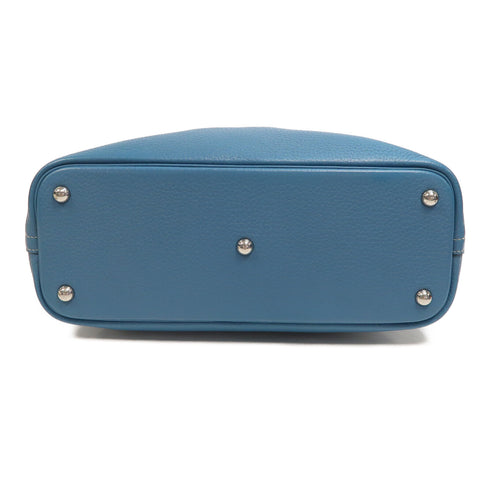 HERMES PHW Bolide 31 2 Way Shoulder Bag Taurillon Clemence Leather Blue Bleu...