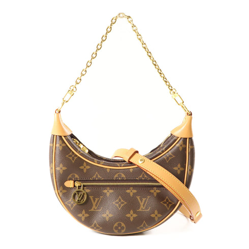 LOUIS VUITTON LV GHW Loop 2 Way Shoulder Bag M81098 Monogram Brown v1