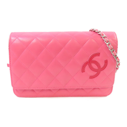CHANEL CC SHW WOC Wallet On Chain Shoulder Bag Lambskin Leather