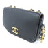 CHANEL Quilted CC GHW Chain Shoulder Bag Calfskin Leather Black