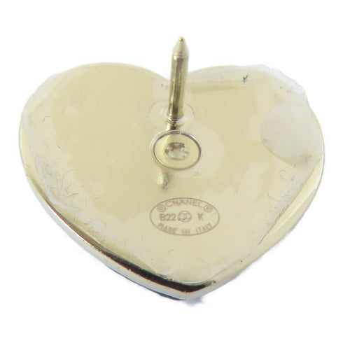 CHANEL CC Brooch Leather/Metal Black/Gold