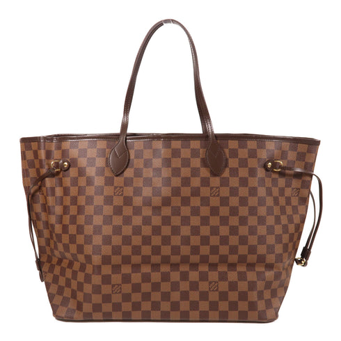 LOUIS VUITTON LV GHW Neverfull GM Shoulder Tote Bag N40597 Damier Ebene Brown
