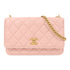 CHANEL CC GHW Wallet On Chain Shoulder Bag Lambskin Leather Pink