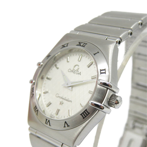 OMEGA Constellation Quartz Wristwatch 1572300 Stainless Steel Beige #17.25cm