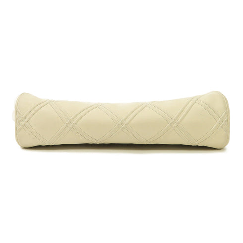 CHANEL Quilted CC GHW Clutch Bag Chain Shoulder Bag Lambskin Leather Beige