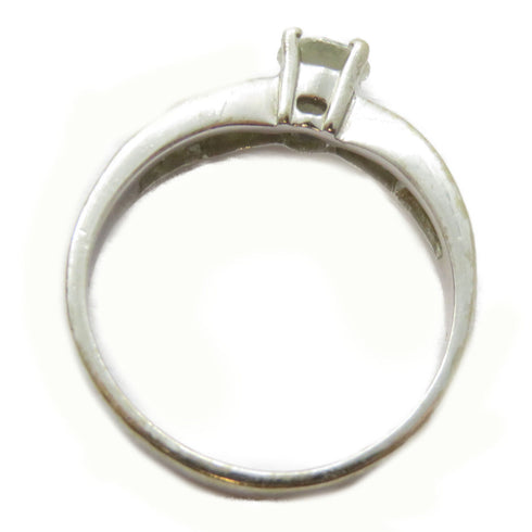 FINE JEWELRY 0.32ct Diamond Ring 18K White Gold US#5.25