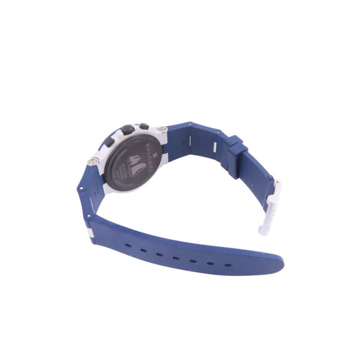 BVLGARI Capri Chronograph Edition 103844 Automatic Watch Rubber Belt Aluminium