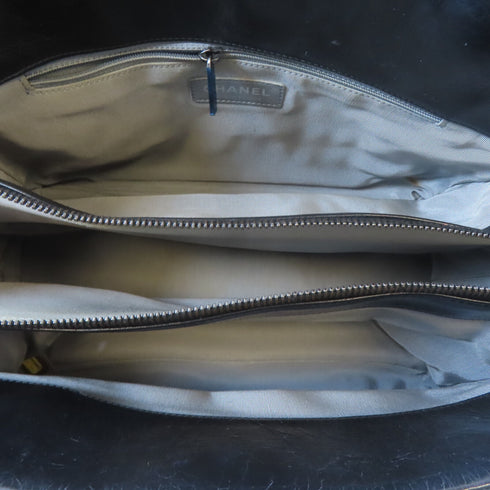 CHANEL CC SHW Chain Shoulder Bag Calfskin Leather Black v2