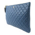 CHANEL CC GHW Pouch Clutch Bag Lambskin Leather Dark Blue