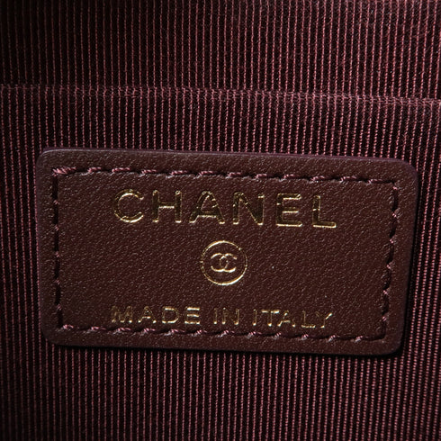 CHANEL CC GHW Long Wallet Lambskin Leather Black