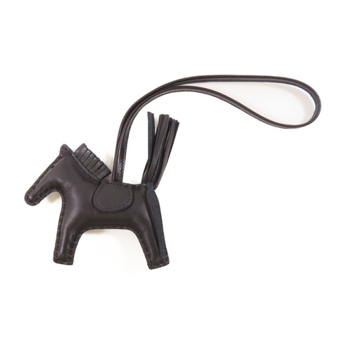 HERMES Rodeo PM Charm Milo Veau Swift Leather Noir Black