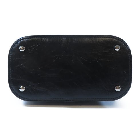 CHANEL Quilted CC SHW Chain Shoulder Bag Calfskin Leather/PVC Black