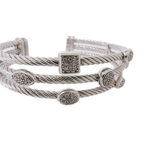 JEWELRY Diamond Bracelet Bangle 925 Sterling Silver