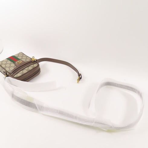 GUCCI GG GHW Ophidia GG Shoulder Bag 598127 PVC Coated Canvas