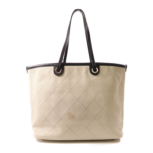 CHANEL CC SHW Shouder Tote Bag Calfskin Leather