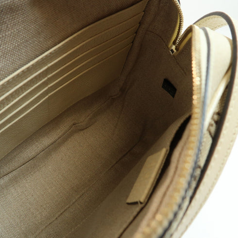 GUCCI GG GHW Shoulder Bag Canvas 449413 White v1