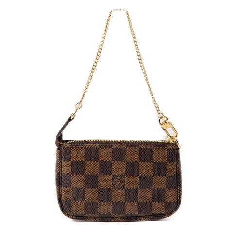 LOUIS VUITTON LV GHW Mini Pochette Accessoires Handbag N58011 Damier Brown
